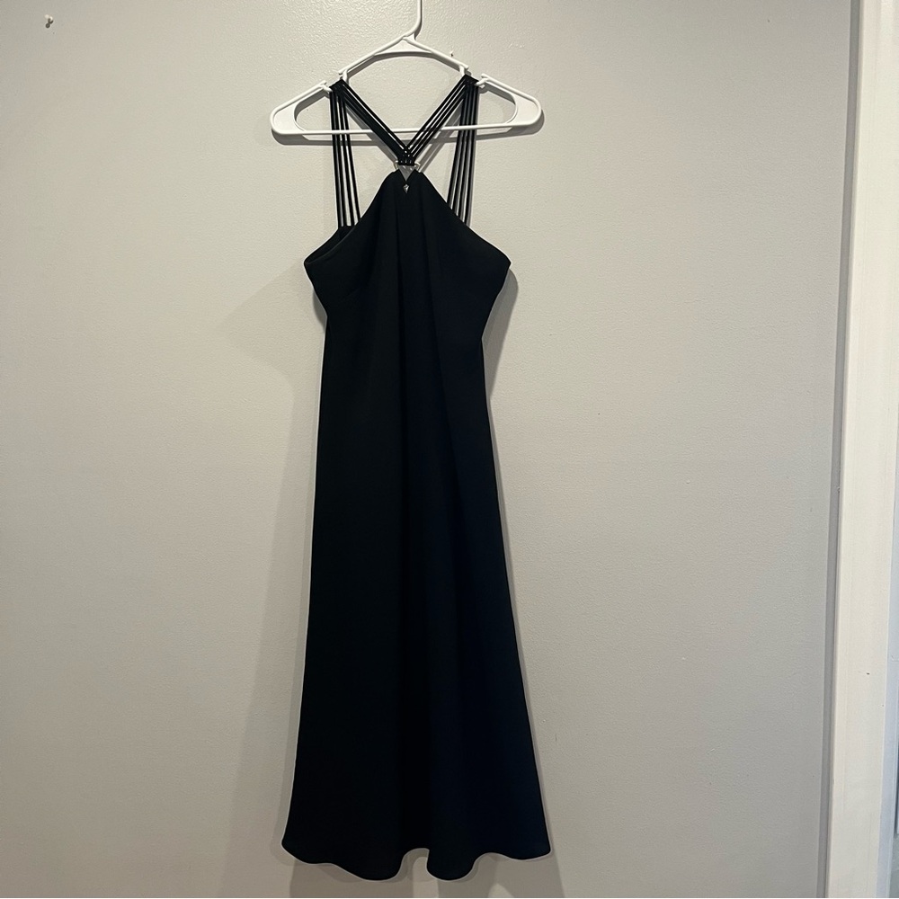 Evan Picone Black Halter Sundress/ Cocktail Dress Strappy Size 6